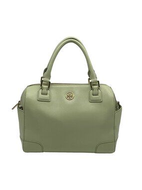 Tory Burch Robinson Middy Mint Julep Green Saffiano Leather Satchel